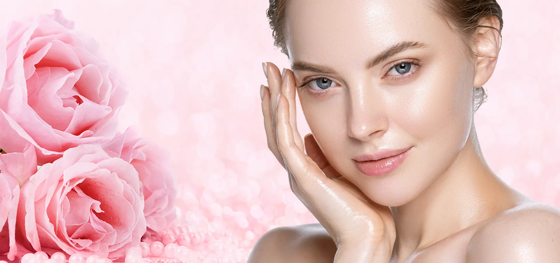 素肌の綺麗な女性